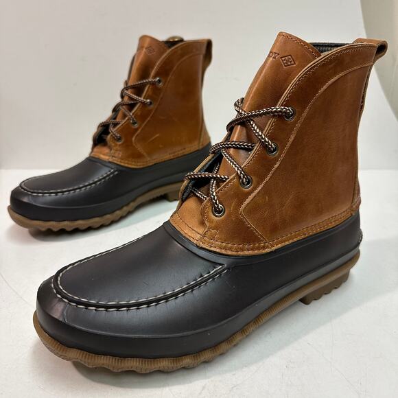 NWOT Quoddy x Sperry Field Boot Duck Cavalier Whiskey Leather Waterproof Sole 11 - Picture 6 of 13